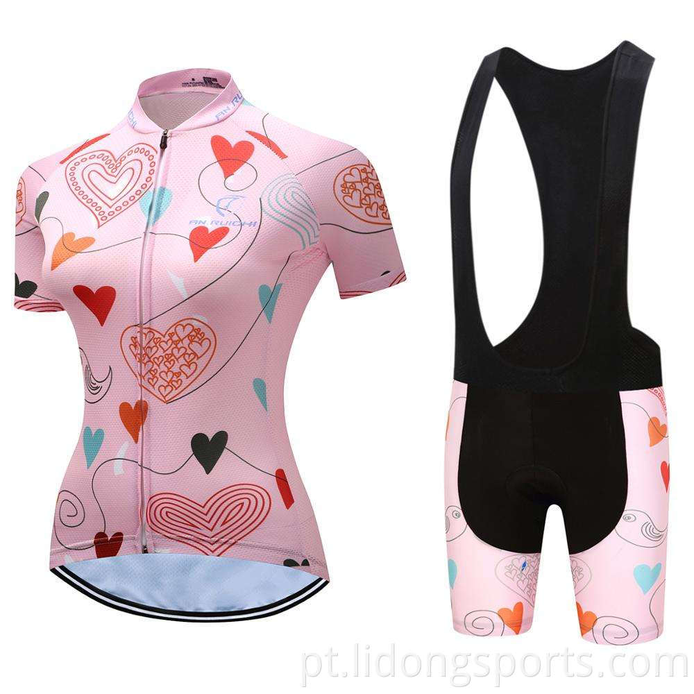 Fabricante OEM Custom Sportswear Suit Bike Roupos Roupas de bicicleta Jersey de ciclismo para mulheres